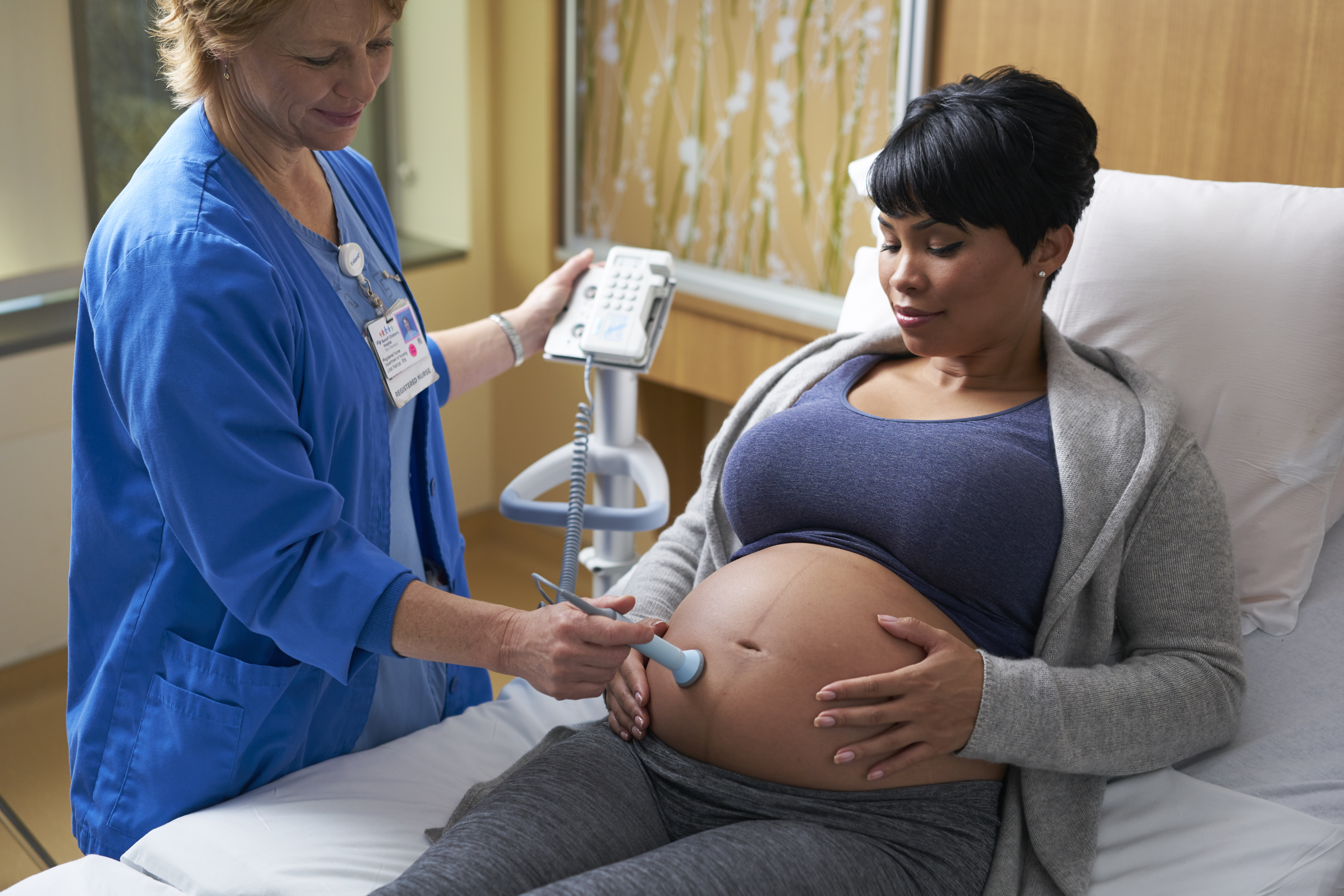 a pregnant woman receives an ultrasound